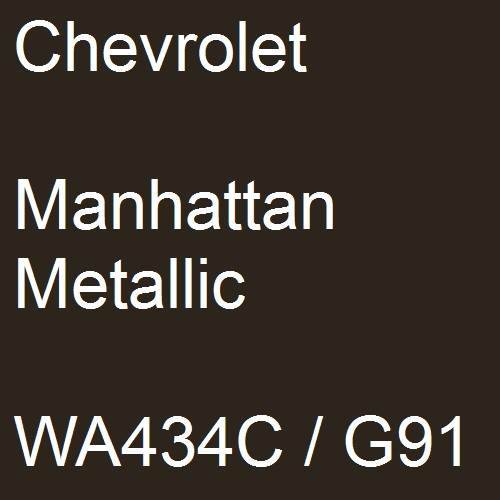 Chevrolet, Manhattan Metallic, WA434C / G91.